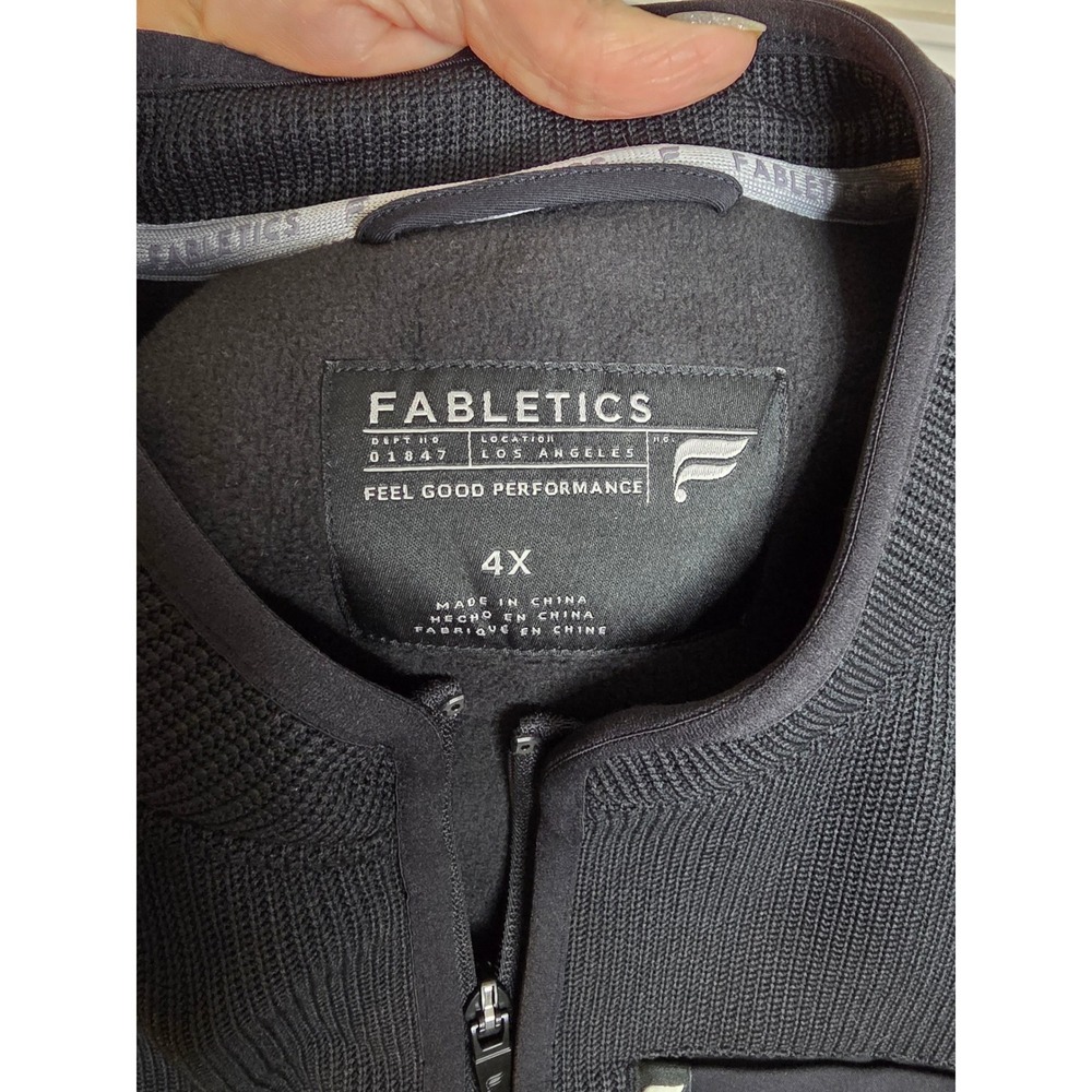 Fabletics Pace Knit Jacket Black Performance 4x F… - image 6